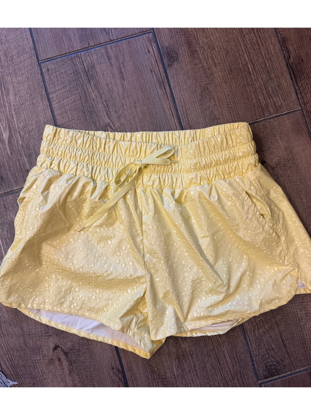 ZYIA Yellow Athletic Shorts with Drawstring